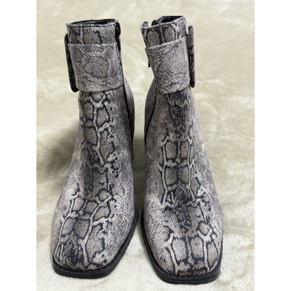 Pierre Dumas Block Heel Snake Women's Booties Size 6 - Picture 2 of 8